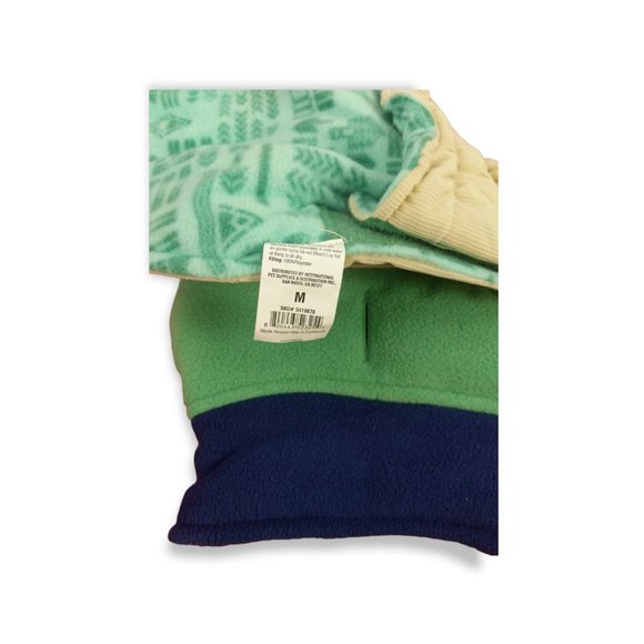 Youly Trailblazer Dog Size Medium Green and Tan Puffer Dog Jacket With Pocket Ne - Picture 3 of 3